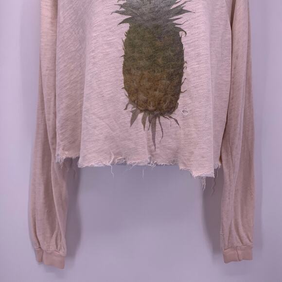 Wildfox Couture Rainbow Pineapple Sunrise Distressed Sweatshirt Womens Size XS - Picture 4 of 8
